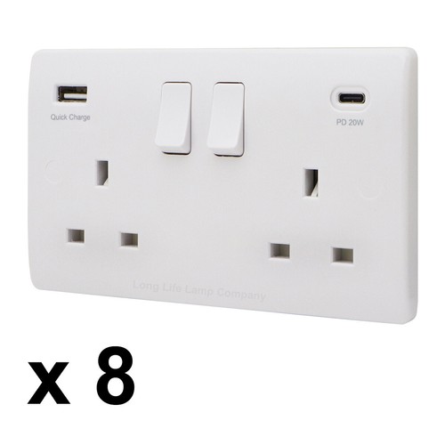 Double wall plug socket - wall, 2