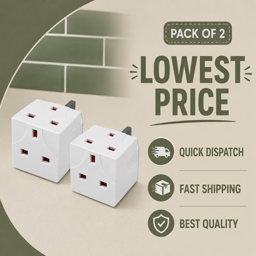 Way pin adaptor 13 amp - adaptor,