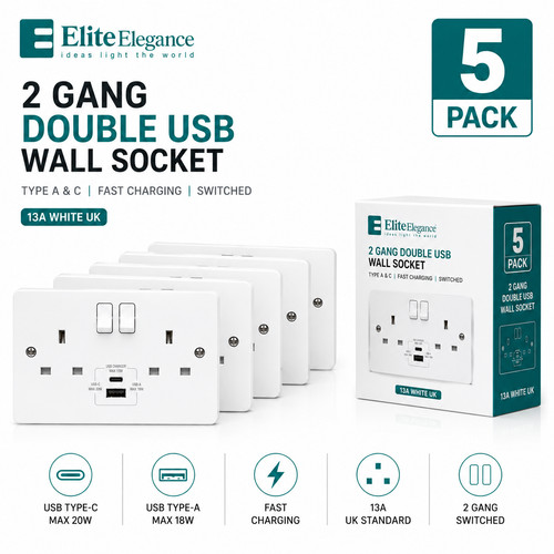 Gang usb wall socket type - usb,
