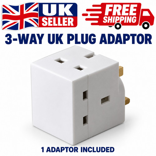 Way plug adaptor 13a - uk, 3