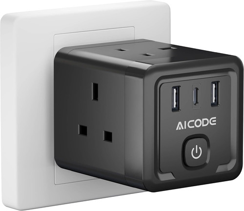 Multi plug adapter with usb - with,
