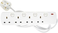 4 Way Gang Extension Lead 2M