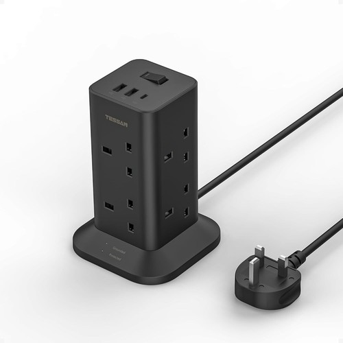Black tower extension lead - tower,