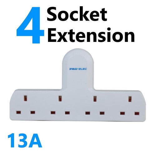 Gang extension socket - 4,